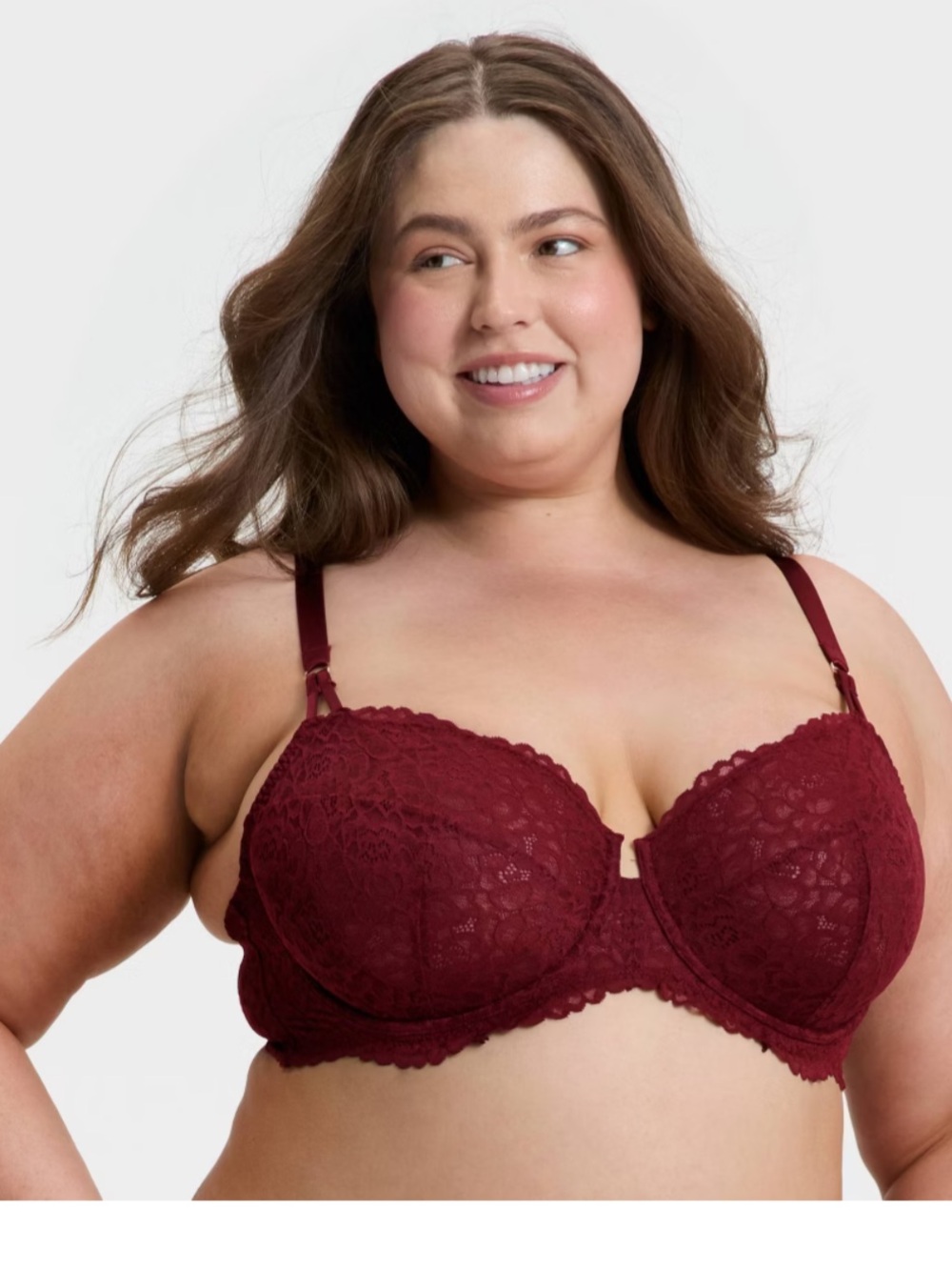 auden Burgundy Lace Underwire Bra